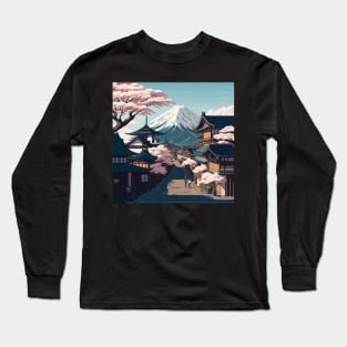 japanese town Long Sleeve T-Shirt